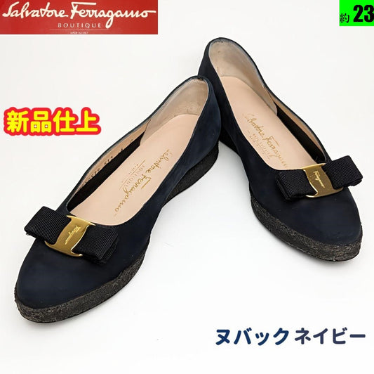 ピカピカ新品仕上⭐フェラガモFerragamoヴァラ ウェッジソールパンプス6C