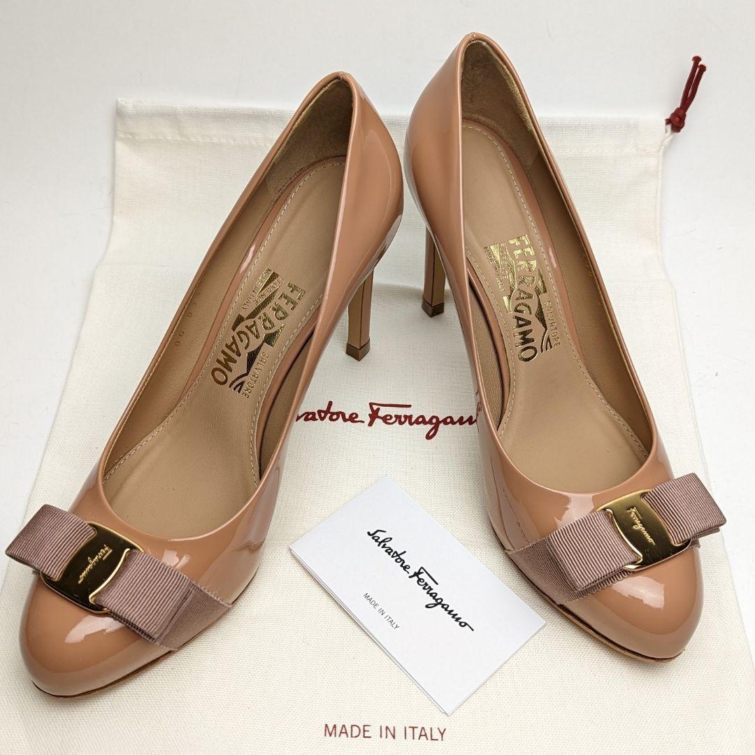 未使用同様美品♥フェラガモFerragamo PIMPAヴァラパンプス 約24 ...