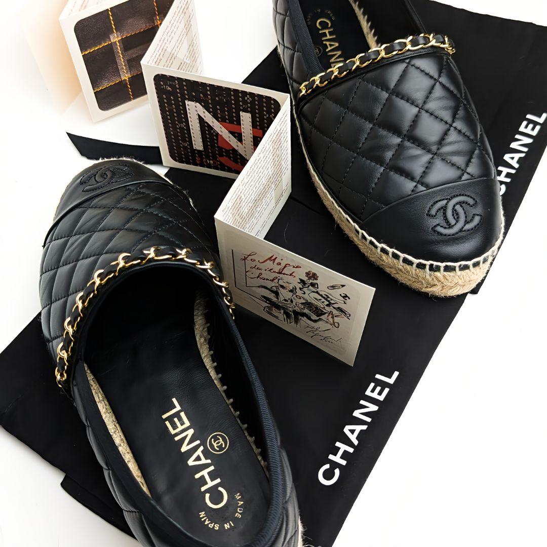 サンダルシャネル⭐︎CHANEL エスパドリーユ サンダル フラット